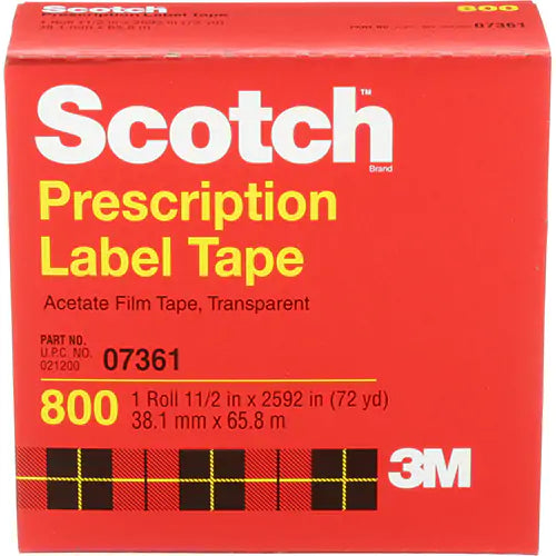 Scotch® Prescription Label Tape - 800-1-1/2X72