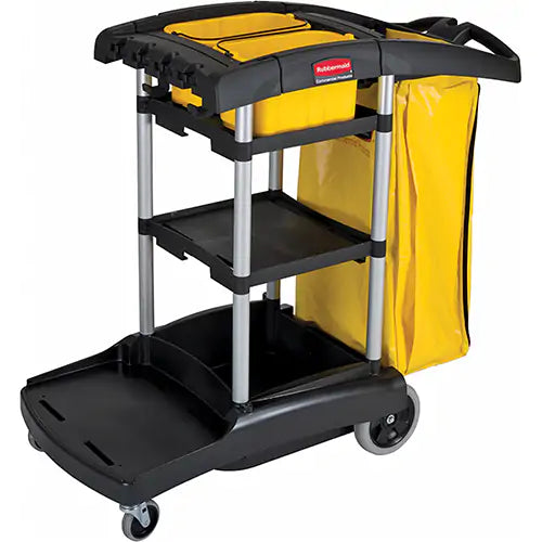 High Capacity Cleaning Carts With Bins - FG9T7200BLA