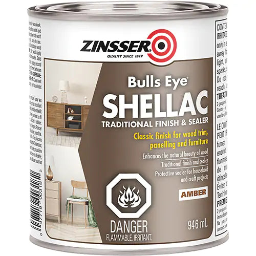 Zinsser® Bulls Eye® Amber Shellac Sealer 946 ml - Z00714