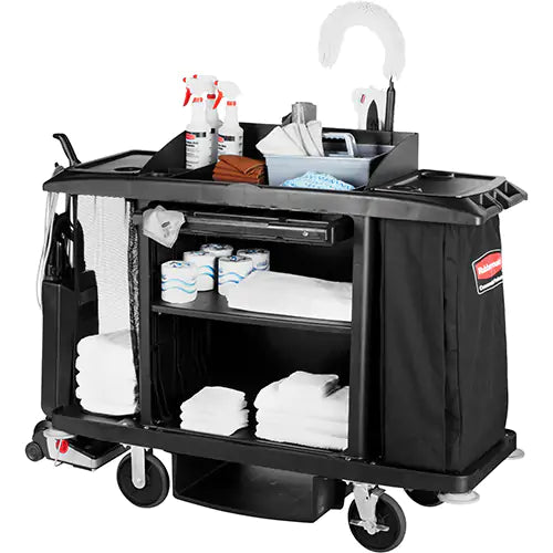 Executive Full-Size Housekeeping Cart - FG618900BLA
