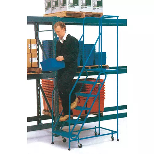 Rolling Step Ladder with Spring-Loaded Front Casters 22" W x 8" D - MA617