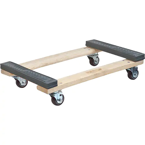 Rubber Ends Hardwood Dolly 4" - MN209