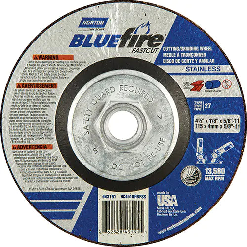 BlueFire® Grinding and Cutting Wheels 5/8"-11 - 66252843191