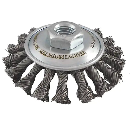 Knotted Wire Wheel Saucer Brushes 5/8"-11 - S404