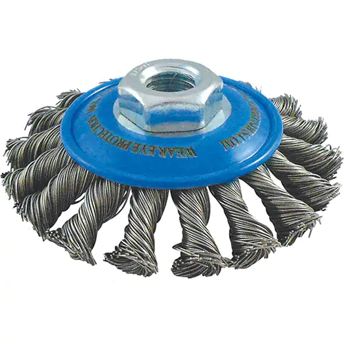 Knotted Wire Wheel Saucer Brushes 5/8"-11 - S414
