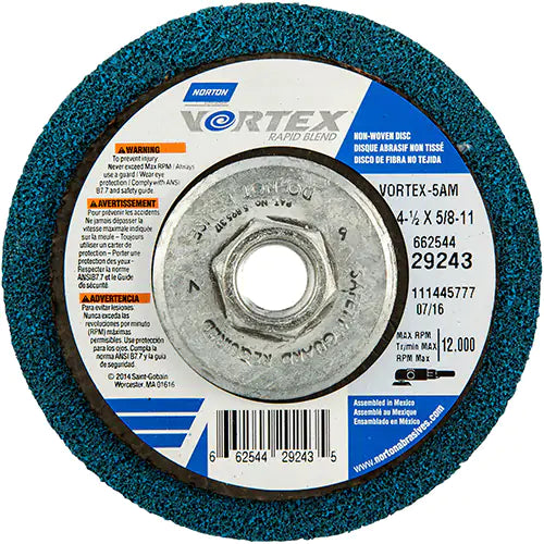 Vortex Rapid Blend™ Non-Woven Depressed Center Abrasive Disc 5/8"-11 - 66254429243