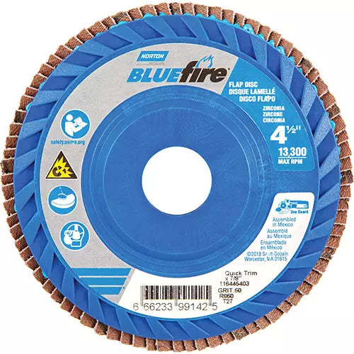 BlueFire® Medium Grade Flap Disc 7/8" - 66623399142
