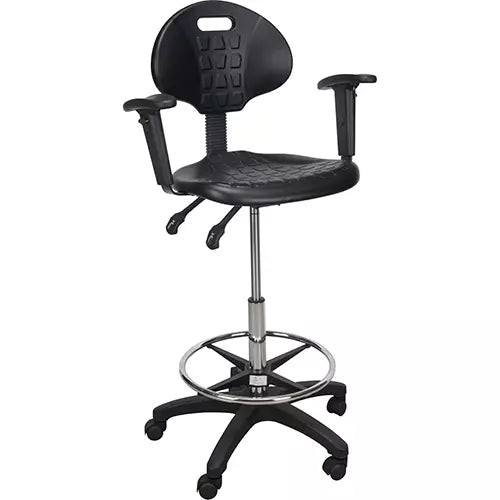 Heavy-Duty Ergonomic Stool with Adjustable Arm Rests & Nylon Stem Casters - OR334