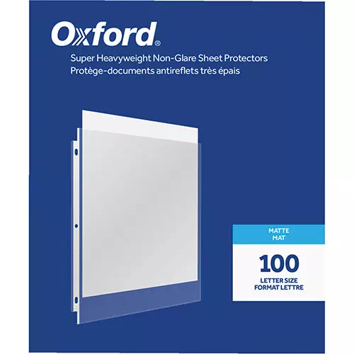 Oxford® Heavyweight Non-Glare Sheet Protectors - OR340