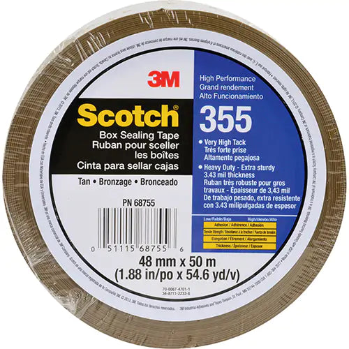 Scotch® 355 Box Sealing Tape - 355-48X50-CLR