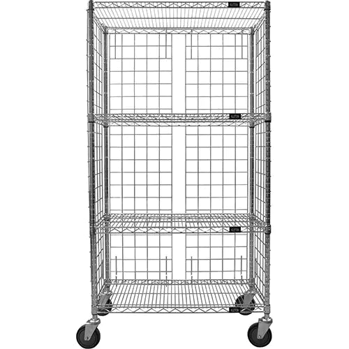 Enclosed Wire Shelf Cart - RN560