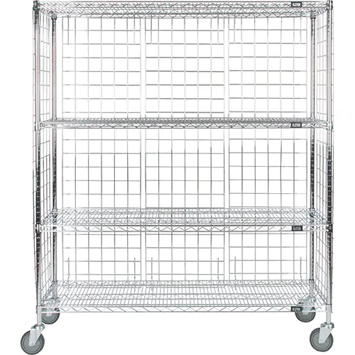 Enclosed Wire Shelf Cart - RN561
