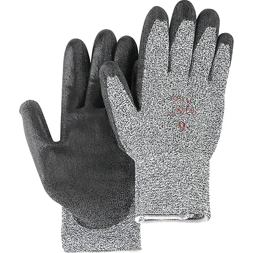 Salt & Pepper Knit Gloves With Black Palm Coating X-Small/6 - Y9248XS