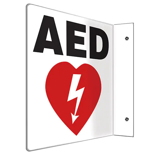 "AED" Glow-In-The-Dark Projection™ Sign - PSP708