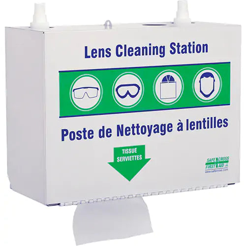 Metal Lens Cleaning Stations - Two 500ml Solutions & 1 Box of Tissue 12 1/2" X 10" X 5 1/2" - 25173