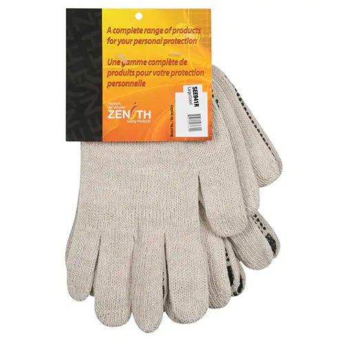 Heavyweight Dotted String Knit Gloves Large - SEE941R