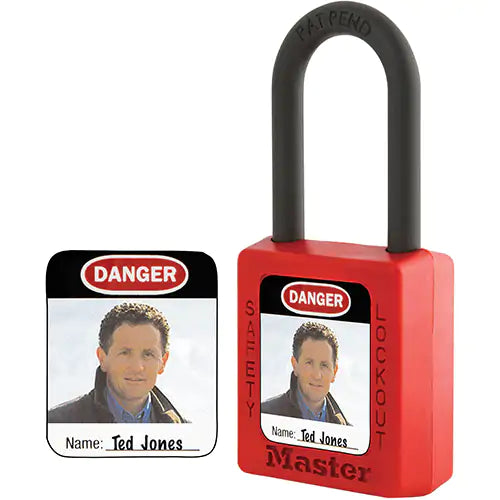 Zenex™ Thermoplastic Photo Padlock Identification Labels - S142
