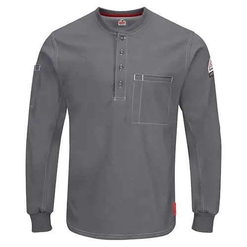 Excel FR® Long Sleeve Henley Shirts Medium - QT40CH-RG-M