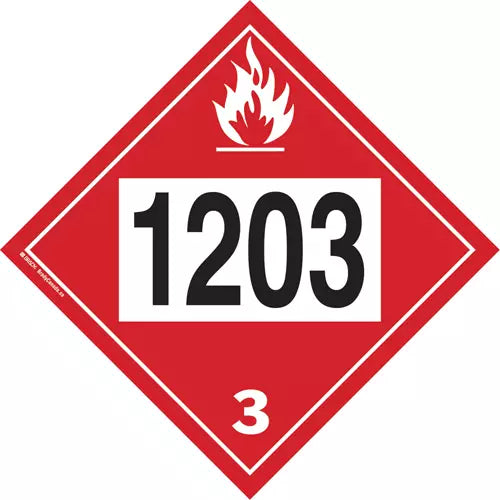 1203 Gasohol & Gasoline Flammable Liquid TDG Placard 10 3/4" x 10 3/4" - 09095 1203
