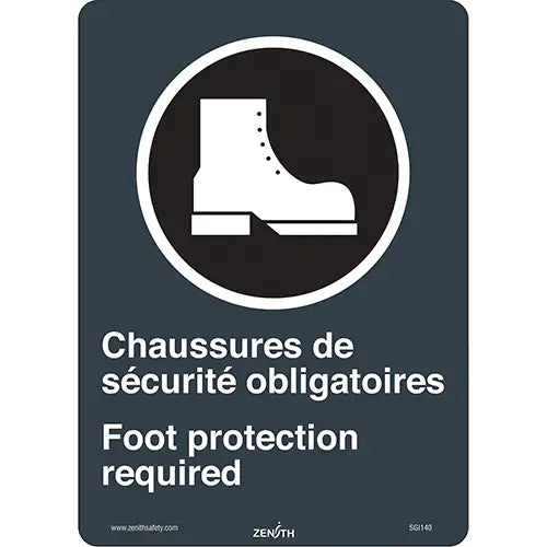 "Chaussures de Sécurité / Foot Protection" CSA Safety Sign - SGI140