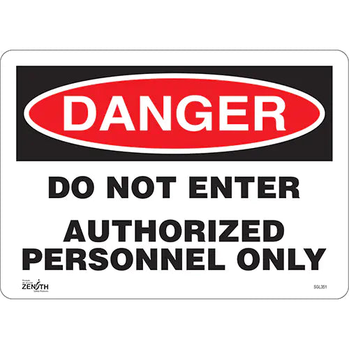 "Authorized Personnel Only" Sign - SGL351