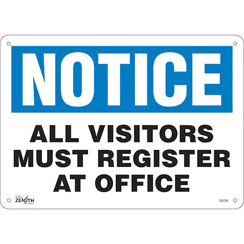 "All Visitors Must Register" Sign - SGL381