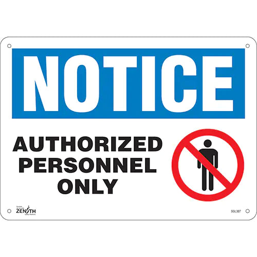 "Authorized Personnel Only" Sign - SGL387