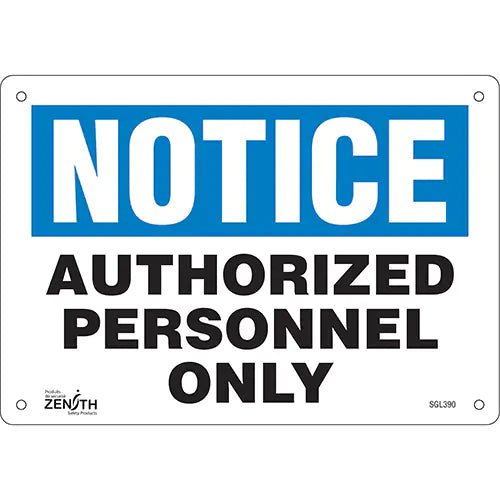 "Authorized Personnel Only" Sign - SGL390