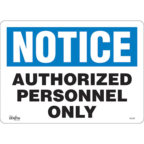 "Authorized Personnel Only" Sign - SGL392