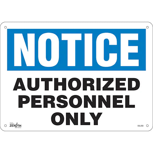 "Authorized Personnel Only" Sign - SGL393