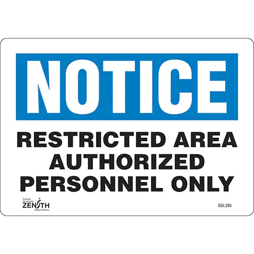 "Authorized Personnel Only" Sign - SGL395