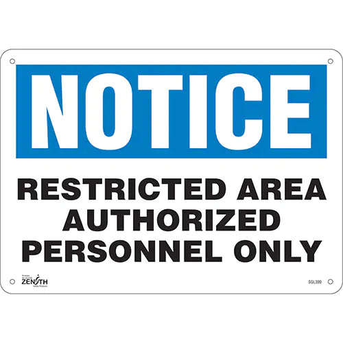 "Authorized Personnel Only" Sign - SGL399
