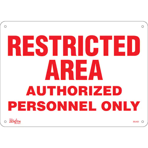 "Authorized Personnel Only" Sign - SGL453