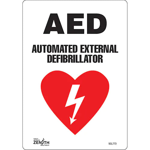 "AED Automated External Defibrillator" Sign - SGL773