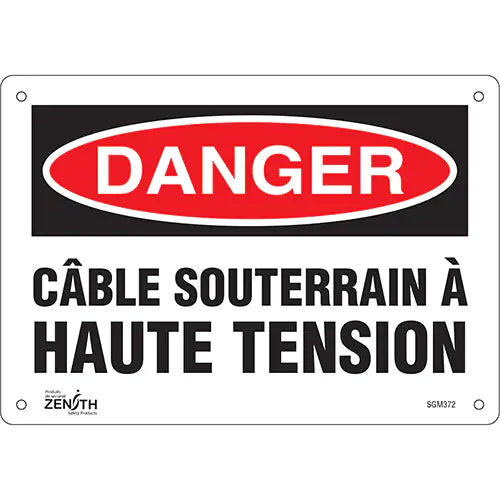 "Câble Souterrain À Haute Tension" Sign - SGM372
