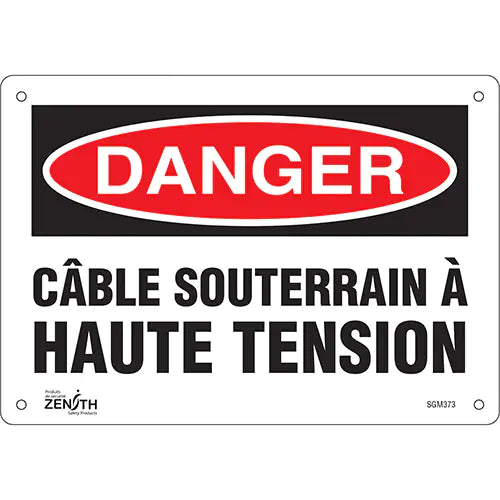 "Câble Souterrain À Haute Tension" Sign - SGM373