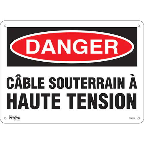 "Câble Souterrain À Haute Tension" Sign - SGM376