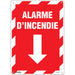 "Alarme D'Incendie" Arrow Sign - SGM642