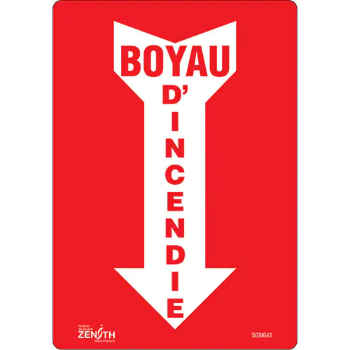 "Boyau D'Incendie" Arrow Sign - SGM643