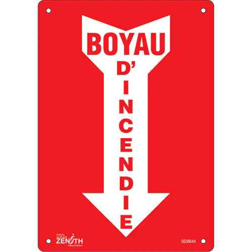"Boyau D'Incendie" Arrow Sign - SGM644