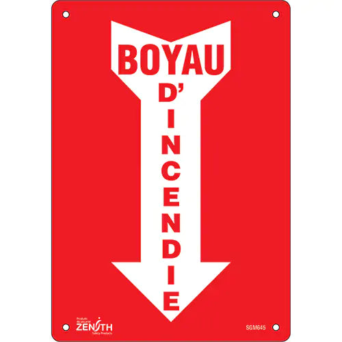 "Boyau D'Incendie" Arrow Sign - SGM645