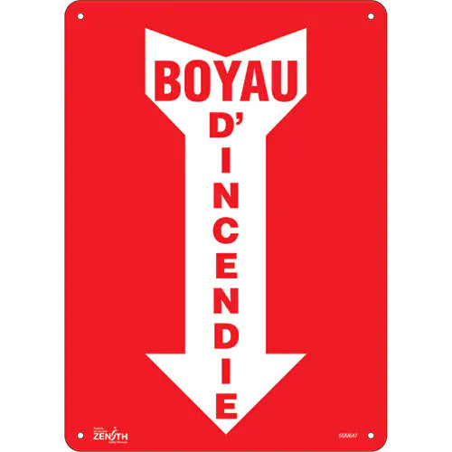 "Boyau D'Incendie" Arrow Sign - SGM647