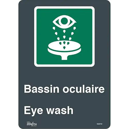 "Bassin Oculaire/Eye Wash" Sign - SGM763