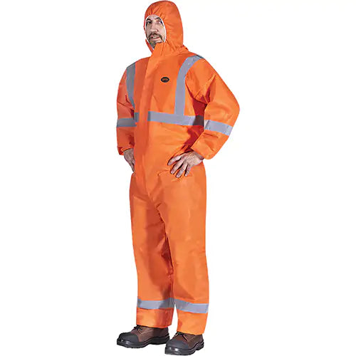 Hooded Coveralls with Reflective Tape 5X-Large - V7016850-5XL