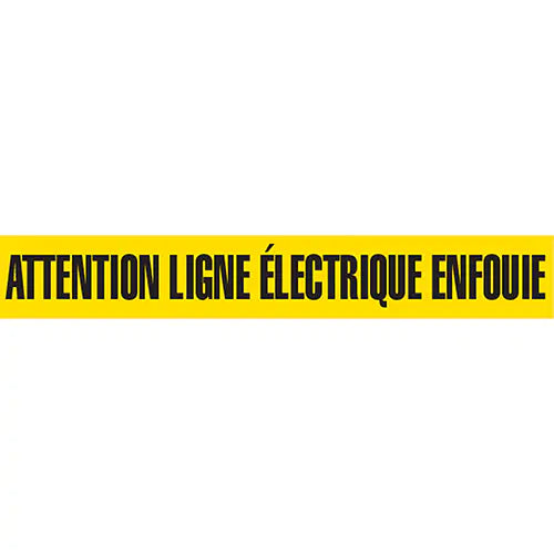 "Attention Ligne Électrique Enfouie" Barricade Tape - BT10202