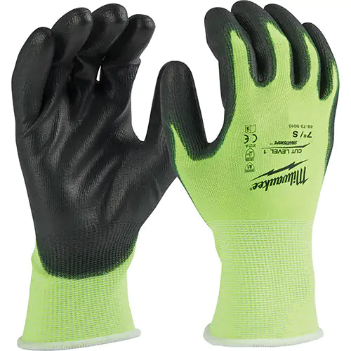 High Visibility Dipped Gloves Small - 48-73-8910