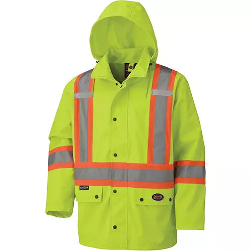 450D Waterproof Safety Jacket with Detachable Hood Small - V1110660-S