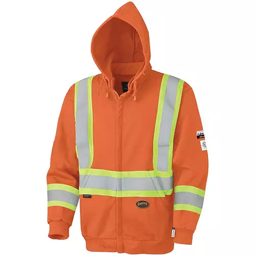 Flame-Resistant Zip-Style Safety Hoodie 2X-Large - V2570450-2XL