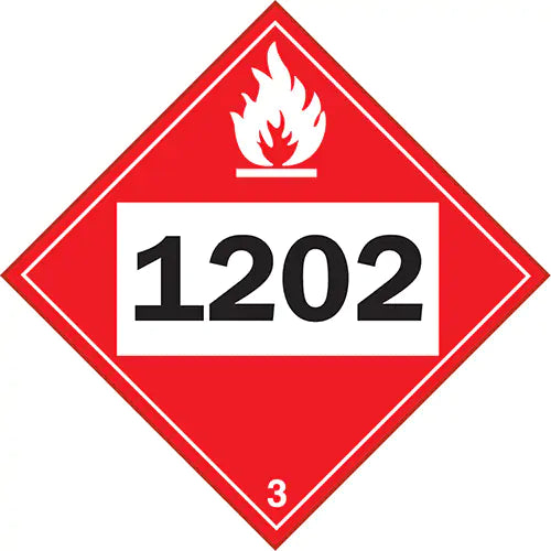 1202 Fuel Oil Flammable Liquid TDG Placard 10-3/4" - 09082R1202