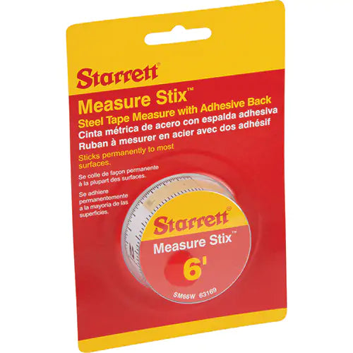 Measure Stix™ Steel Measuring Tape with Adhesive Backing - 63169